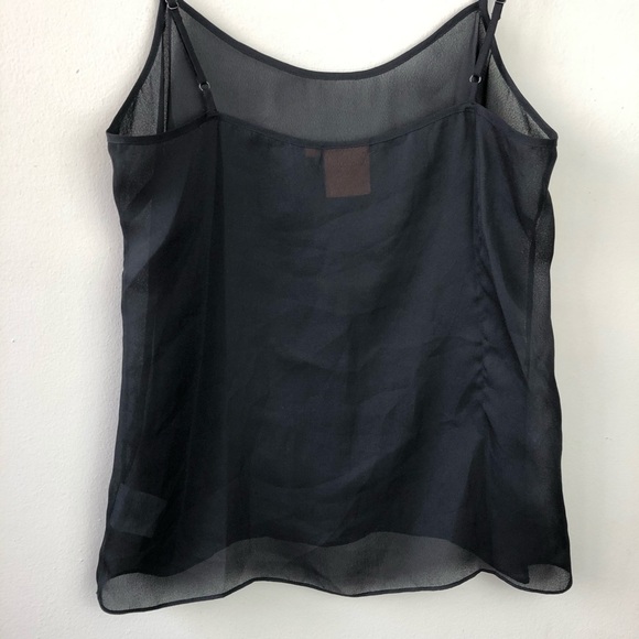 Tory Burch Size 6 Black Sheer Tank Top - Picture 7 of 8